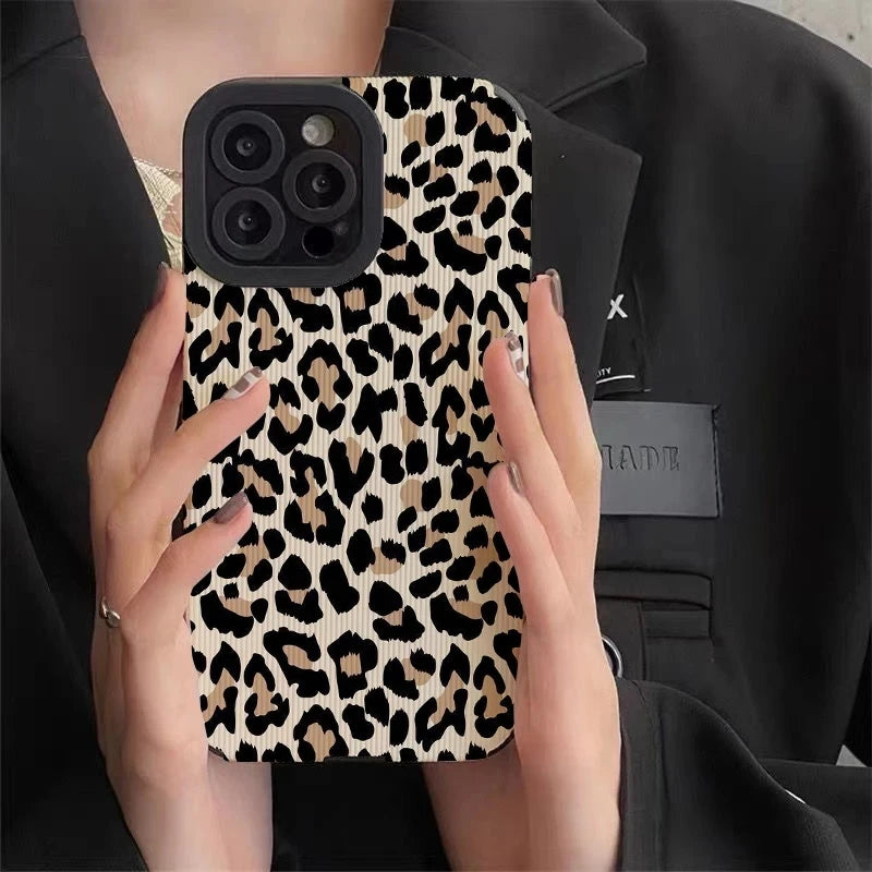 Leopard Pattern Phone Case For iPhone 11 12 13 14 15 16 Pro Max 14 15 Plus X XR XS Max 12 13 Mini 7 8 Plus Shockproof Soft Cover