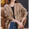 Abandoned Soil Style Autumn and Winter Knitted Cardigan Stylish Sweater Women's Coat New Large V-neck Cardigan Thick Tops