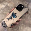 Moon Butterfly Phone Cases for iPhone 15 Pro Max Case 13 14 11 12 15 XR XSMax X 7 8 14 Plus SE 2020 Shockproof Bumper Back Cover