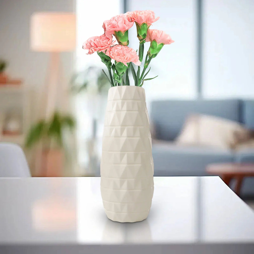 Nordic Plastic Flower Vase Flower Pot Basket Home Decoration Minimalist Vase for Home Living Room Table Office Bedroom Decors