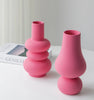 9.8 Inch Fuchsia Ceramic Vase Barbie Pink Porcelain Centerpiece Bud Vase Minimalist Home Decoration Floral Dried Flower Vase