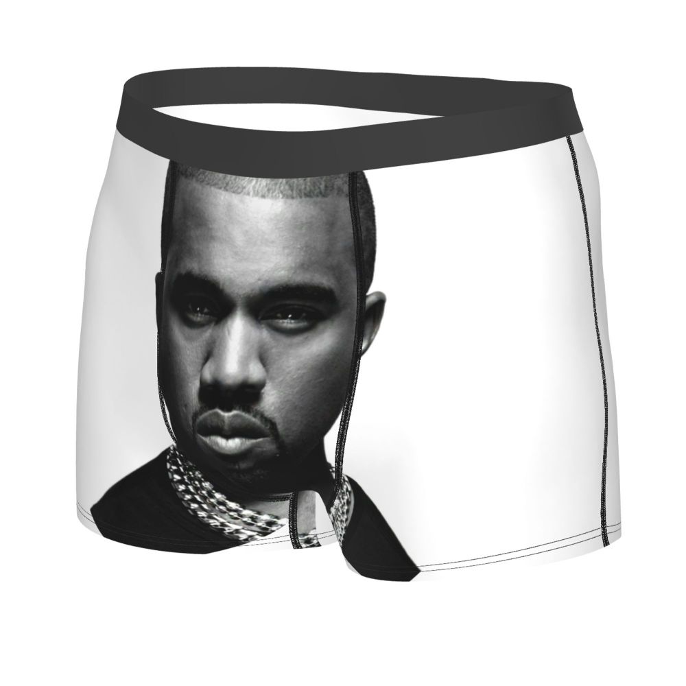 Custom Funny Kanye West Meme Boxer Shorts For Men 3D Print Sexy POP Rapper Underwear Panties Briefs Soft Underpants