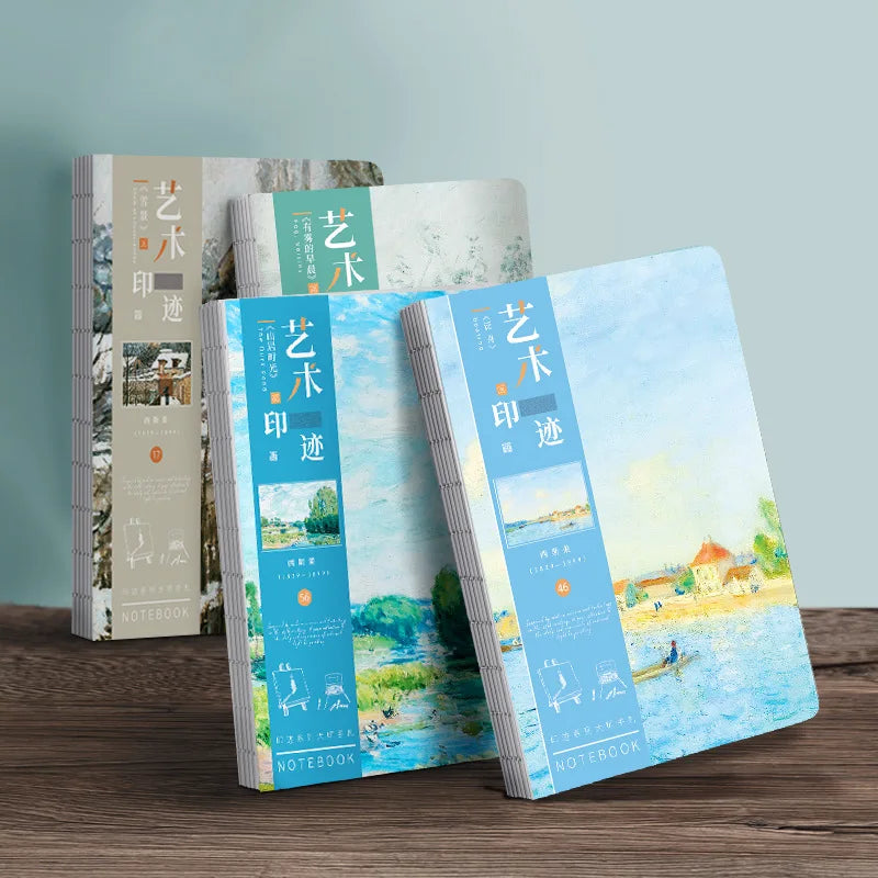 A5 Notebook Van Gogh Famous Painting Series Cover,80sheets/Book Writing Diary Recording Life Office Study Note Supplies CS-057