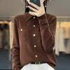 2023 New Women's Cardigan Women's Cashmere Cardigan Women's Sweater Knitted Cardigan Polo Collar Cashmere Sweater