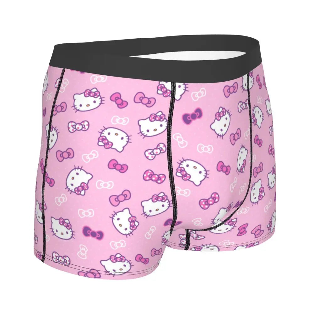 Custom Male Cool Hello Kitty Men Underwear Boxer Briefs Soft Shorts Panties Underpants