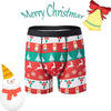 1/3PC Christmas Underwear Print Breathable Mens Gingerbread Man Casual Sports Boxers Four Corner Shorts Christmas Gifts