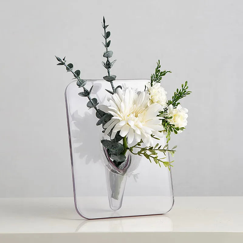 Nordic ins creative art photo frame vase hydroponic flower arrangement acrylic advanced feeling office B&B decoration