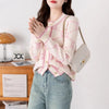 French Soft Woolen Cardigan Knitwear Autumn  Winter Thickened Sweater 2024 New Sweet Pink Urbane Sweaters for Women