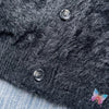 American High Street Black Skeleton Print Button Cardigan MMJ Sweater Men Women