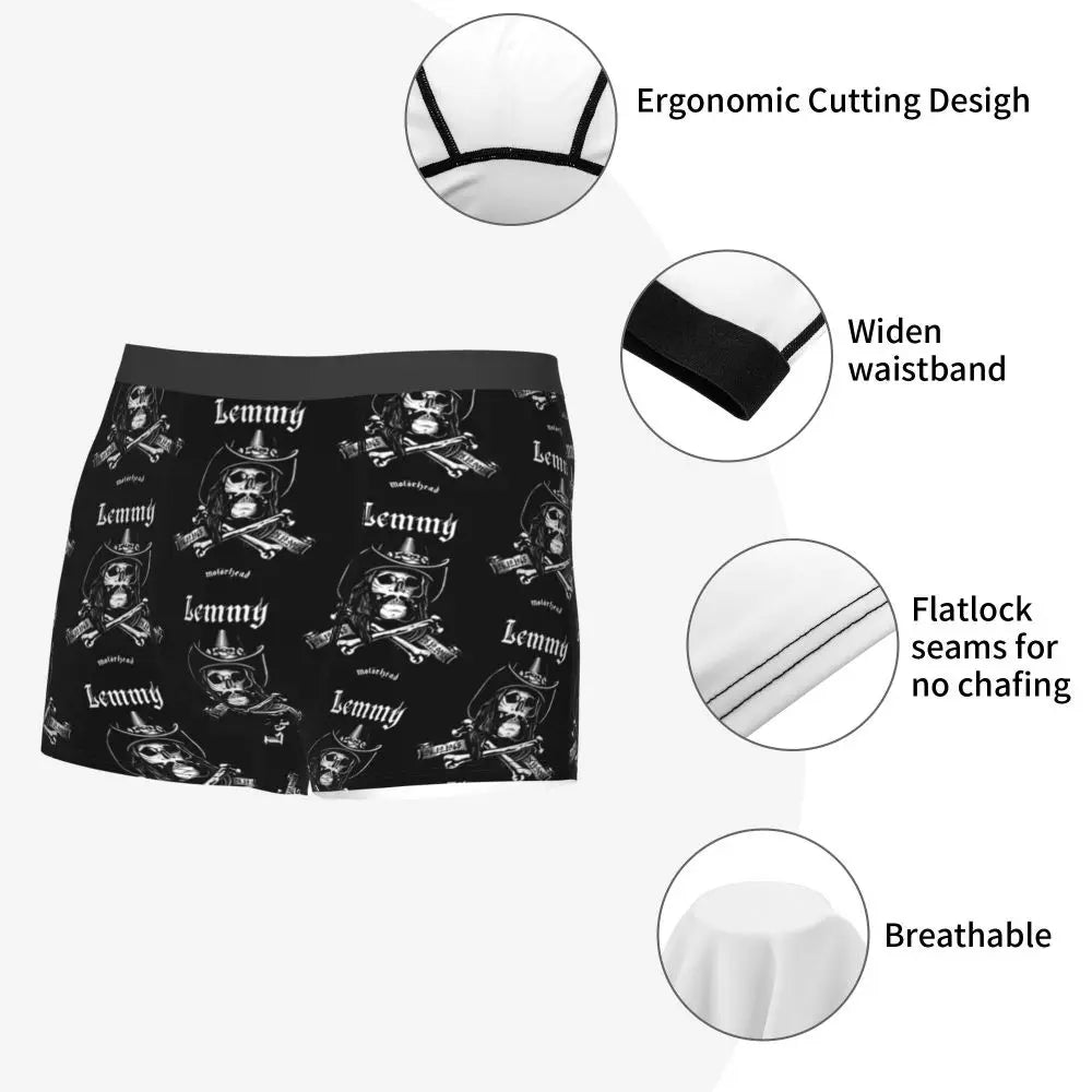 Judas Priest Accessories British Steel Firepower Men Boxer Briefs Breathable Underwear Top Quality Print Shorts Birthday Gifts