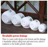 1PC With Tray Imitation Ceramic White Printed Pattern PP Resin Indoor Potted Plastic Flower Pot