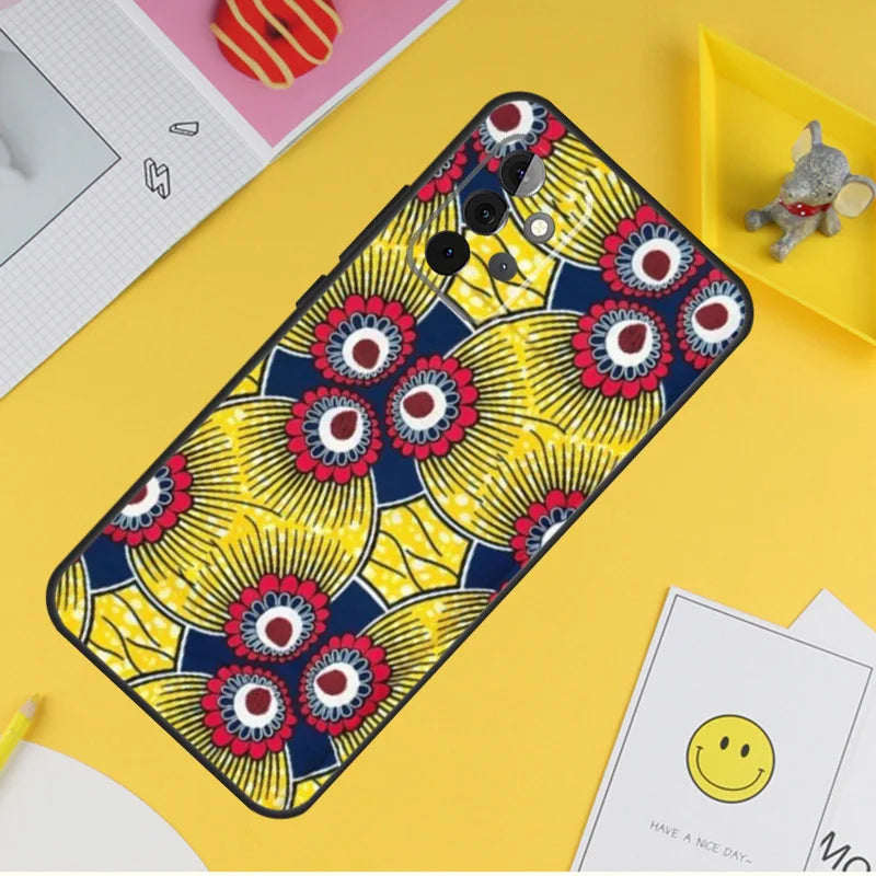 African Wax Print Design For Samsung Galaxy A14 A34 A54 A12 A32 A52 A51 A71 A53 A33 A13 A15 A25 A35 A55 Phone Case