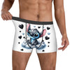 Boxer Lilo & Stitch Angel Love Alternative Shorts Panties Briefs Men Underwear Cartoon Cute Breathable Underpant Homme Plus Size