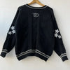 2024 Black Cardigans with Stars Embroidered Female Autumn Winter Knitted Cardigan Women Warm Soft Loose Sweaters Jumpers Tops