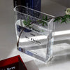 Clear Book Vase Acrylic Clear Letter Print Flower Vase Nordic Flower Arrangement Container Desktop Bookshelf Ornament Home Decor