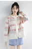 Women Autumn Sweet Kawaii Loose Hollow Out O-neck Long Sleeve Knitting Cardigan Coat Ladies Preppy Style All-match Knitwear