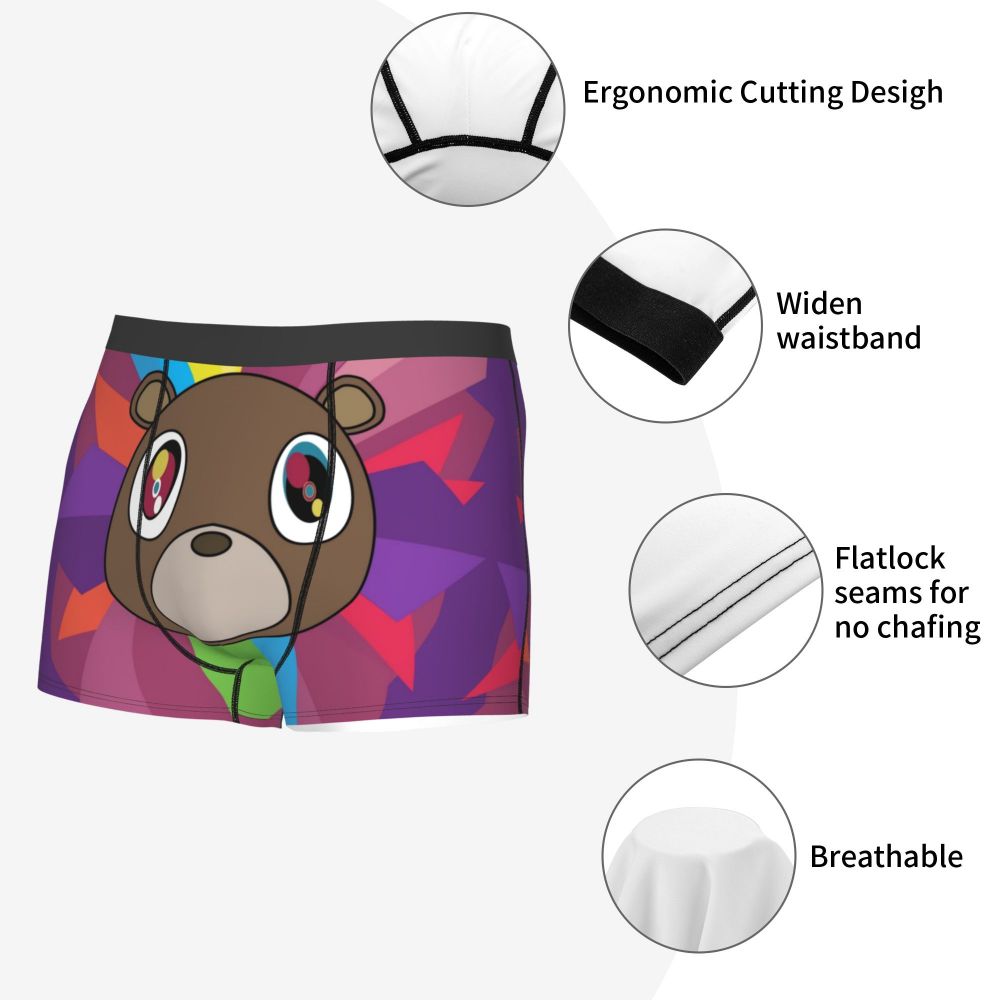 Custom Funny Kanye West Meme Boxer Shorts For Men 3D Print Sexy POP Rapper Underwear Panties Briefs Soft Underpants