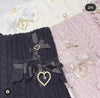 Japanese Style Ribbon Weaving Hollow Pocket Knitted Cardigan Autumn and Winter Women Girls Sweet Bowknot Long Sweater Coat