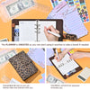 A6 Leopard Print Loose Leaf Cover Plan Book Binder 6 Holes Cash Budget Binder Notebook Office Stationery