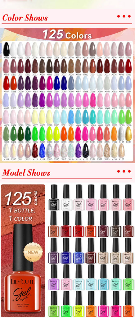 LILYCUTE 7ml Brown Red Purple Nail Gel Polish Coffee Color Series Semi Permanent UV Gel Soak off Nail Gel Varnishes For Nail Art