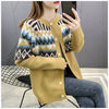 Love Jacquard Long Sleeve Knitting Cardigan Coat Women Autumn Loose O-neck Sweater Office Lady All-match Fashion Knitting Tops