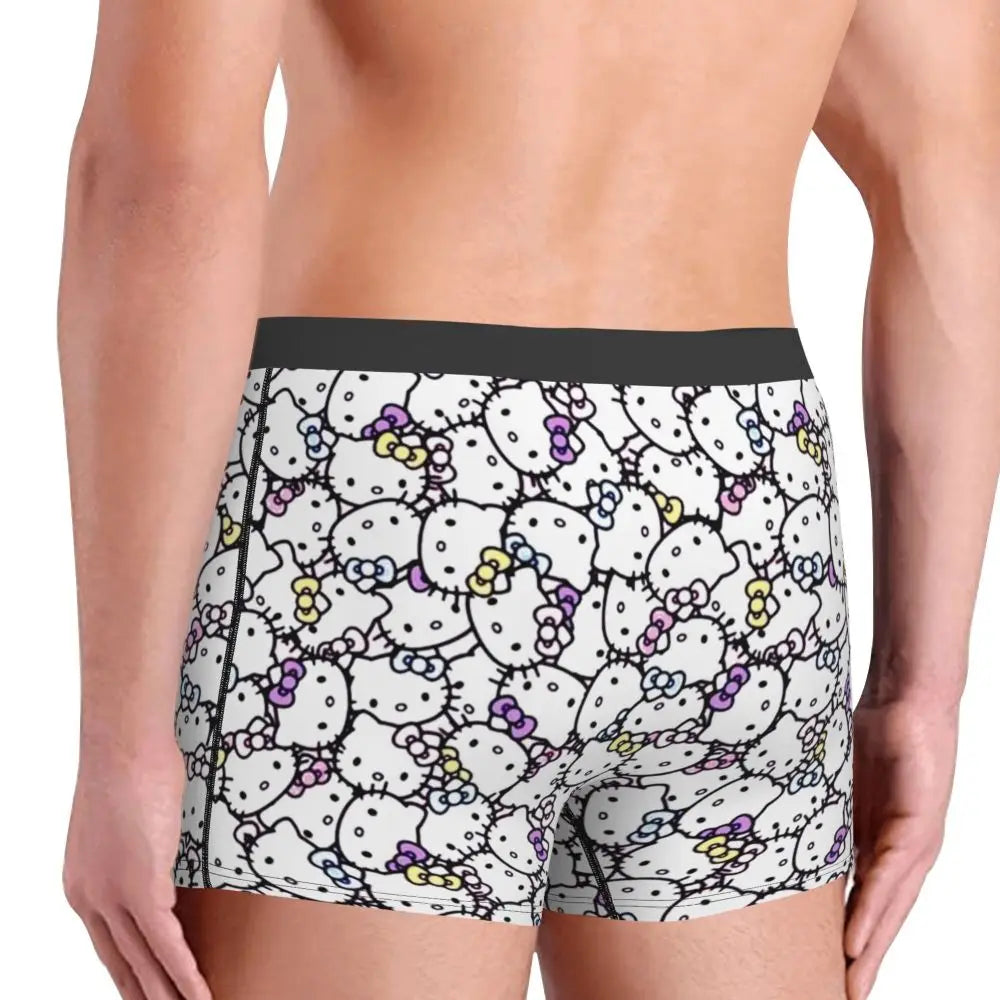 Custom Male Cool Hello Kitty Men Underwear Boxer Briefs Soft Shorts Panties Underpants