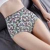 Sexy Women Seamless Underwear High Waist Women's Panties Flower Print Lingerie Ice Silk Intimate Briefs Female Panty Underpants