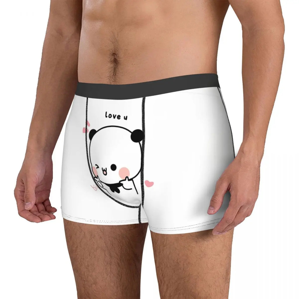 Finger Guns Love Man's Boxer Briefs Bubu Dudu Cartoon Highly Breathable Underpants High Quality Print Shorts Birthday Gifts