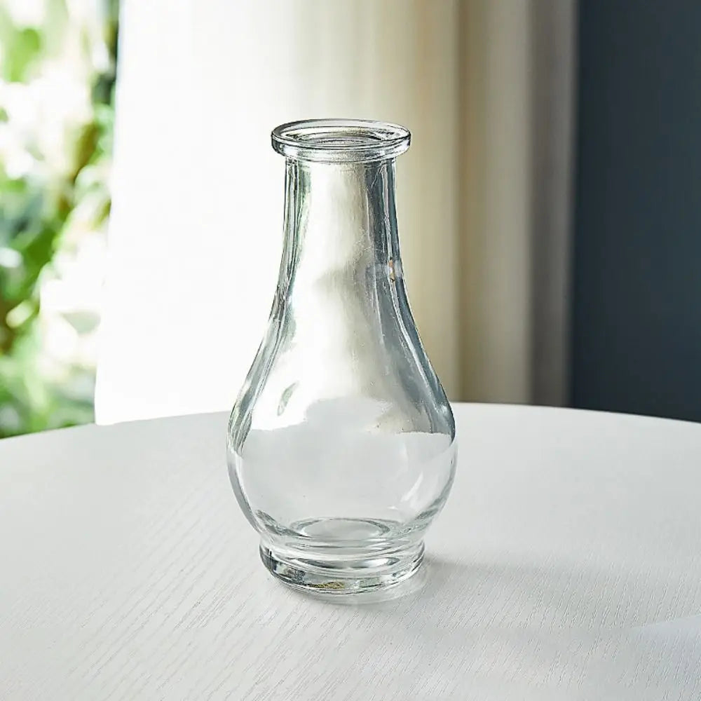 Simple Vintage Embossed Vase DIY Embossed Printing Mini Glass Vase Glass Creaft Transparent Hydroponics Vase