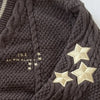 2024 Black Cardigans with Stars Embroidered Female Autumn Winter Knitted Cardigan Women Warm Soft Loose Sweaters Jumpers Tops