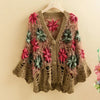 Three-Dimensional Flower Openwork Crocheted Sweater Cardigan Women's Spring And Autumn New Heavy Industry Joker Sweater 3XL Coat