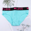 3PCS Girl's  Low Waist Briefs Women's Love Letter Printing Underwear