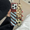 Luxury Laser Y2K Leopard Print Pattern Phone Case For iPhone 16 15 14 13 12 Pro Max 16 Plus 11 Fashion Shockproof Back Cover