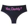 Yes Daddy Letter Printed Women Funny Lingerie G-string Underwear Panties T String Thongs Knickers Underwear Ladies Briefs