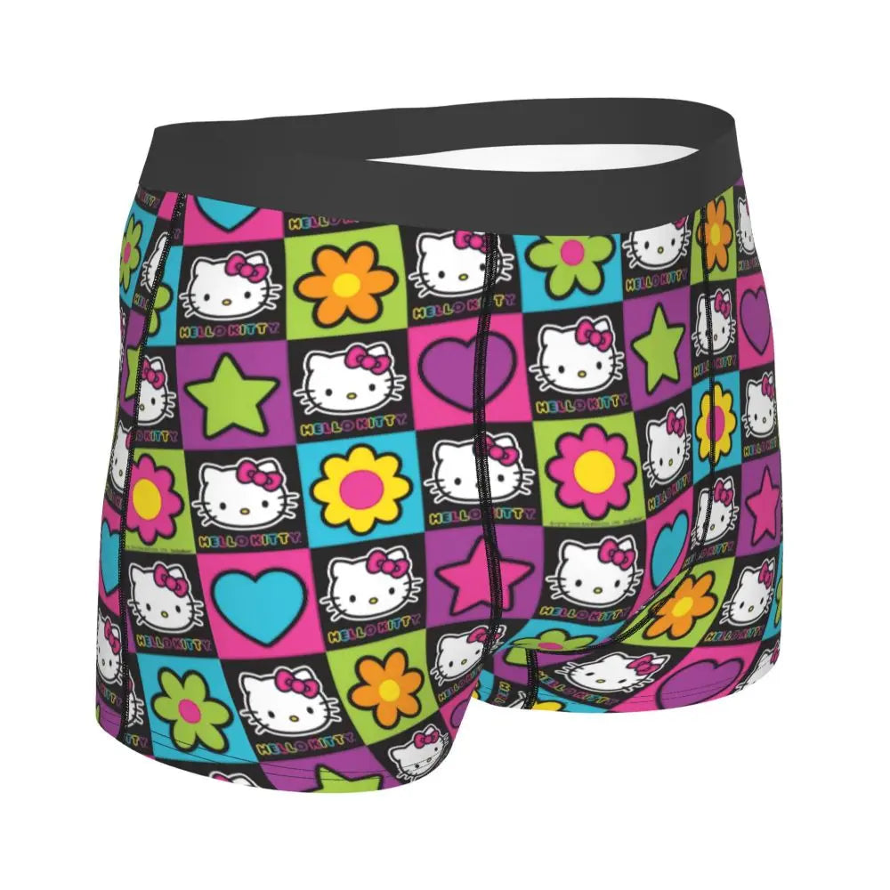Custom Male Cool Hello Kitty Men Underwear Boxer Briefs Soft Shorts Panties Underpants