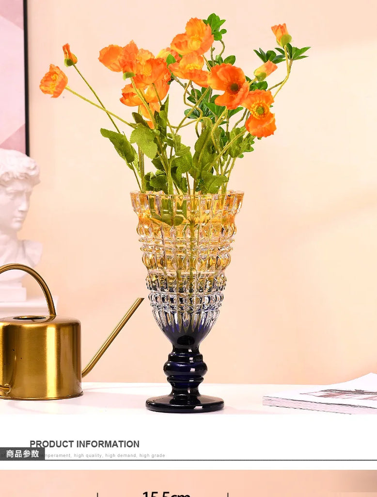 Pure Handmade Glass Vases  Exquisite European Home Decor