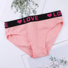 3PCS Girl's  Low Waist Briefs Women's Love Letter Printing Underwear