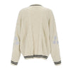 Deeptown Vintage Beige Swift Knit Cardigan Women Y2K College Oversize Star Embroidery Sweater Folklore Knitted Jumper Korean
