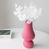 9.8 Inch Fuchsia Ceramic Vase Barbie Pink Porcelain Centerpiece Bud Vase Minimalist Home Decoration Floral Dried Flower Vase