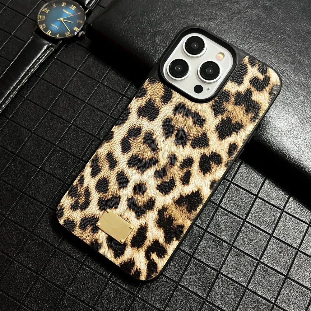 Fashion brand leopard snake Crocodile Phone Case For iPhone 15 14 Pro Max 12 13 XS Max 7 8 X 14plus luxury hard cover