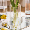 Ins Stripe Glass Vase Room Decor Garden Pots and Planters Nordic Home Living Room Decor Luxury Living Room Decoration Gift