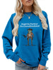 Casual Printed O-neck Sweatshirt Women Retro Loose Solid Letters Long Sleeve Pullover Hoodies Female New Spring Versatile Tops