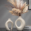 Scandinavian Ceramic White Vase Style Flower Arrangement Simple Senior Sense of European Light Luxury Home Decoration