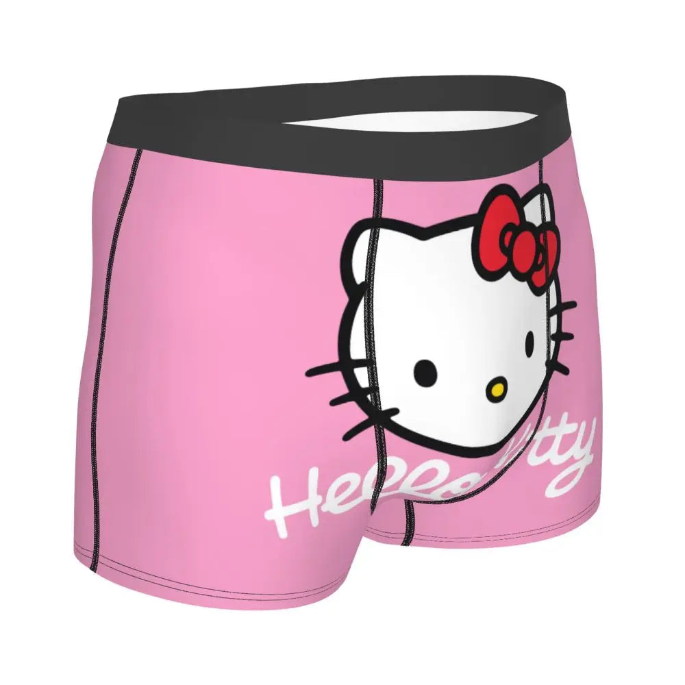 Custom Male Cool Hello Kitty Men Underwear Boxer Briefs Soft Shorts Panties Underpants
