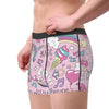 Love Unicorn Princess Mens Underwear Boy Underpants Cotton Panties Shorts Boxer Briefs Men's Underwear Print Gay