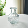 Simple Vintage Embossed Vase DIY Embossed Printing Mini Glass Vase Glass Creaft Transparent Hydroponics Vase