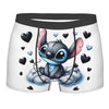 Boxer Lilo & Stitch Angel Love Alternative Shorts Panties Briefs Men Underwear Cartoon Cute Breathable Underpant Homme Plus Size