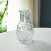 Simple Vintage Embossed Vase DIY Embossed Printing Mini Glass Vase Glass Creaft Transparent Hydroponics Vase