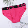 3PCS Girl's  Low Waist Briefs Women's Love Letter Printing Underwear