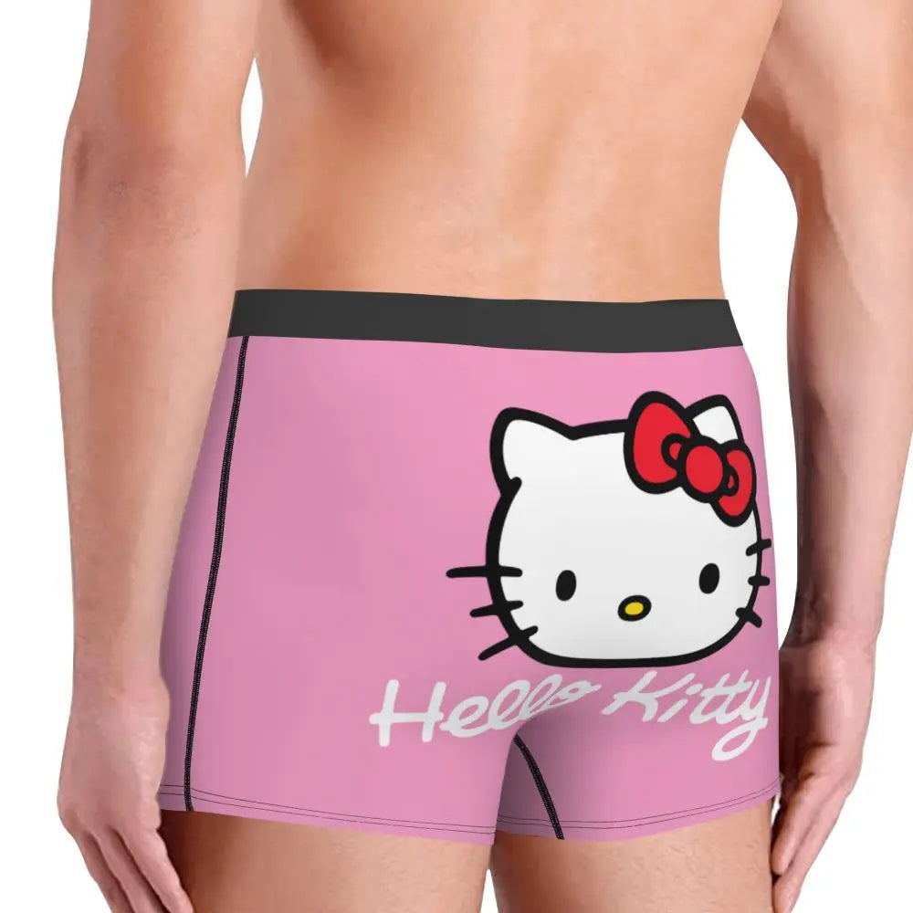 Custom Male Cool Hello Kitty Men Underwear Boxer Briefs Soft Shorts Panties Underpants